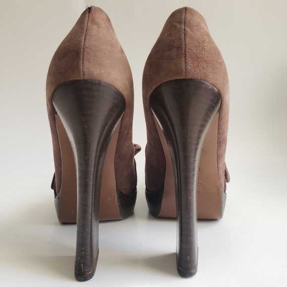 Marni | Suede Heels with Bow Detail - Picture 6 of 11